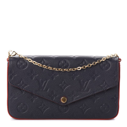 Louis Vuitton Empreinte Pochette Felicie Chain Wallet Marine Rouge 1 of 10
