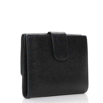 Chanel Caviar Timeless CC Compact French Wallet Black 3 of 9