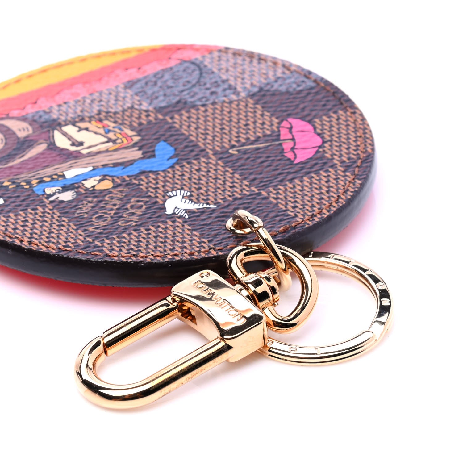 Louis Vuitton Damier Ebene 2015 Christmas Animation Bag Charm Key Ring 4 of 4