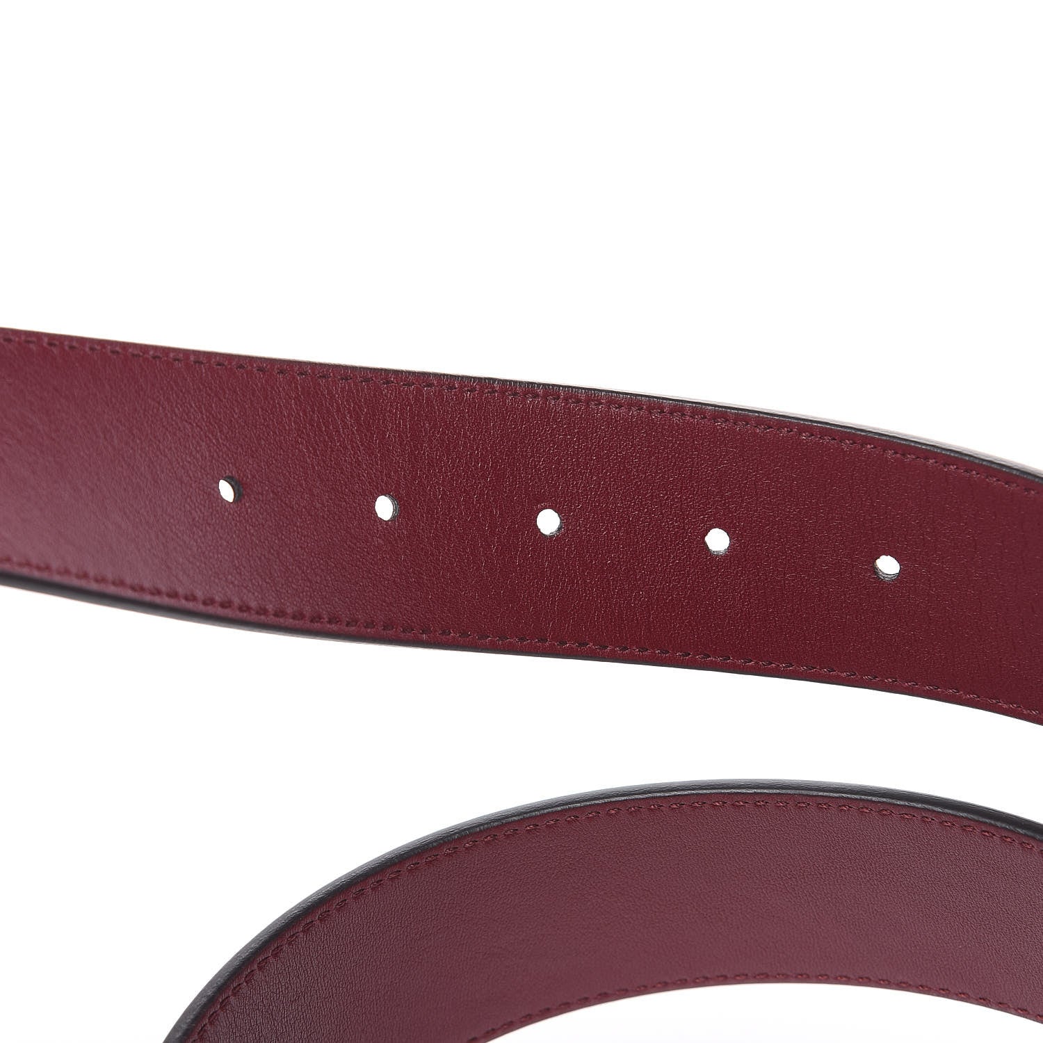 Gucci Moon Calfskin Nickel Double G 40mm Belt 90 36 Strong Red 4 of 6
