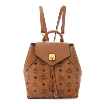 MCM Visetos Small Essential Backpack Cognac 1 of 11