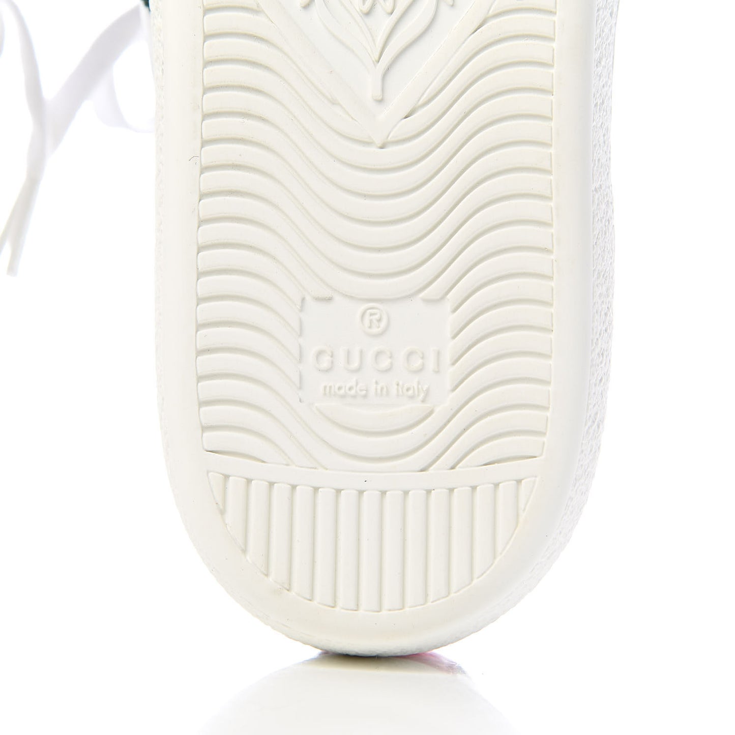 Calfskin Ayers Bee Embroidered Womens Ace Sneakers 37.5 White Green