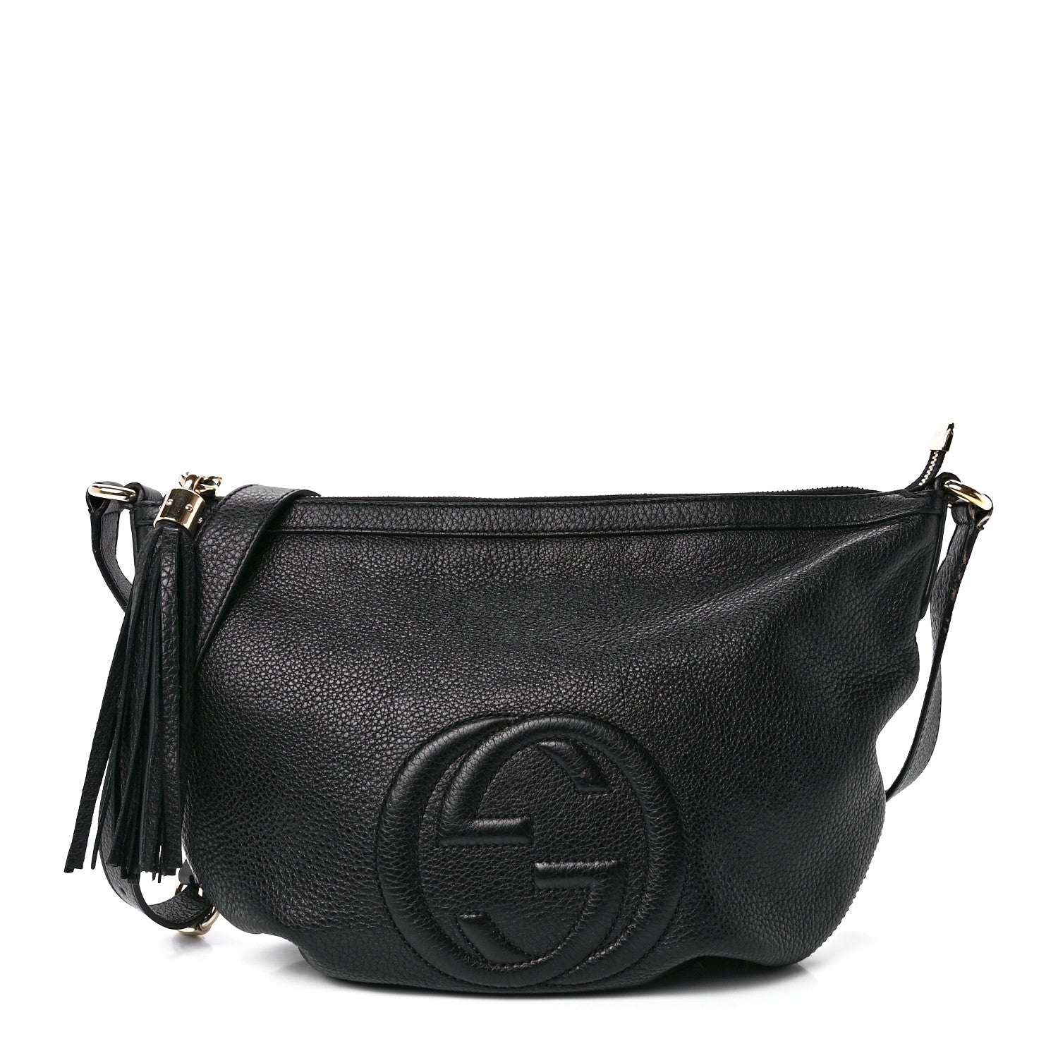 Gucci Pebbled Calfskin Small Soho Hobo Black 1 of 12