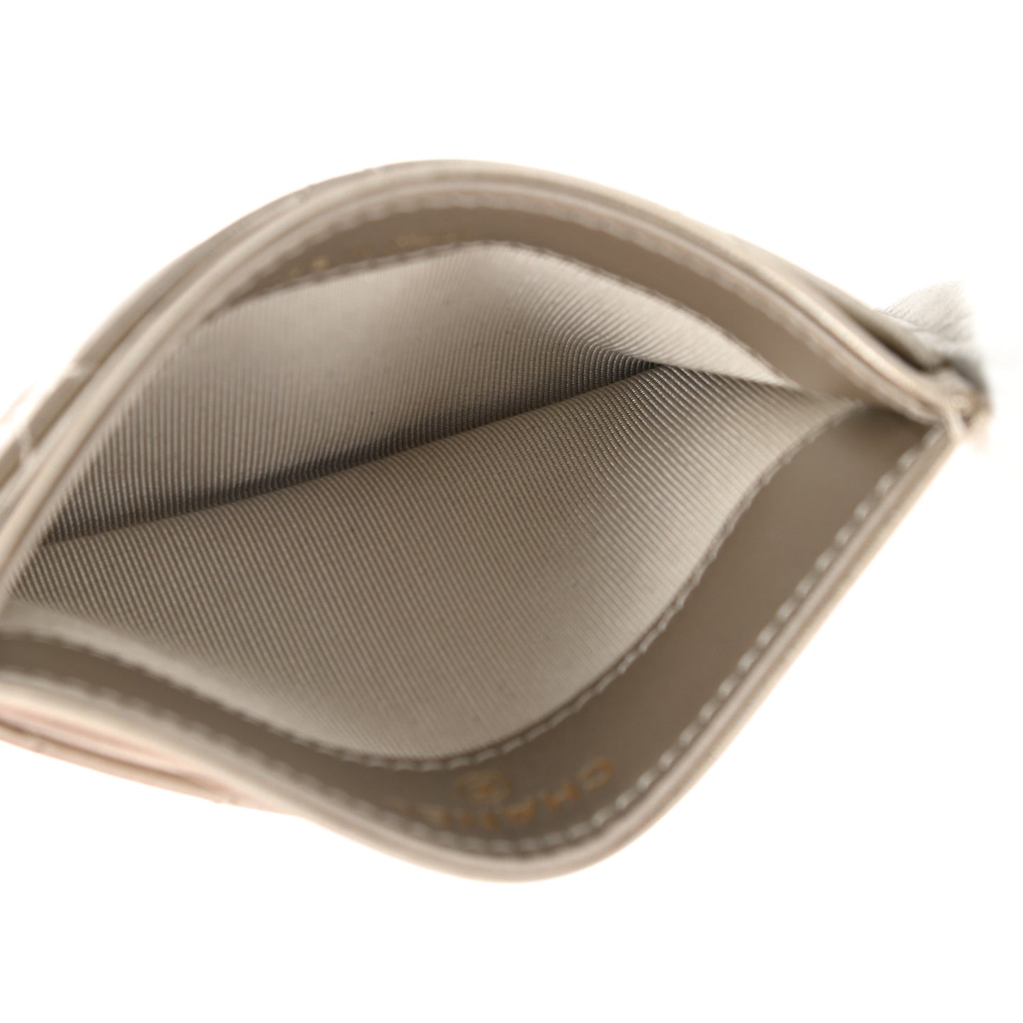 Metallic Aged Calfskin Quilted Reissue Card Holder Gold