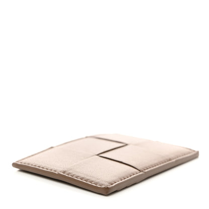 Bottega Veneta Nappa Intreccio Cassette Credit Card Holder Taupe Grey 4 of 7
