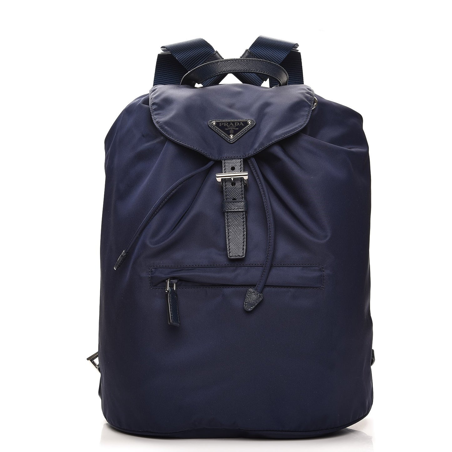 Nylon Vela Saffiano Medium Cinch Backpack Baltico