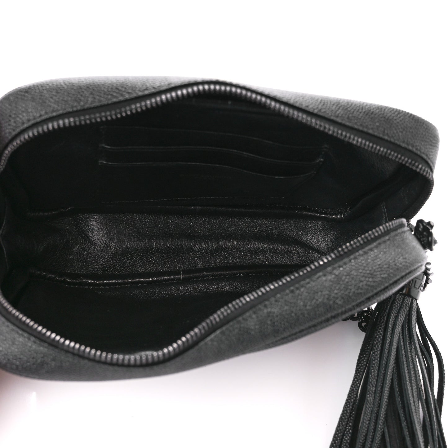Grain De Poudre Matelasse Monochrome Monogram Mini Lou Camera Bag Black