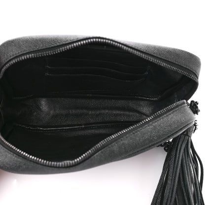 Saint Laurent Grain De Poudre Matelasse Monochrome Monogram Mini Lou Camera Bag Black 5 of 10