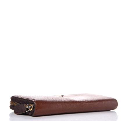Prada Vitello Daino Metal Zip Around Wallet Cacao 4 of 10