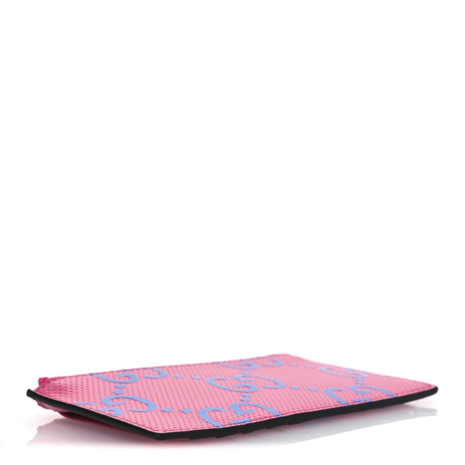 Gucci Calfskin GG Tennis Bi-Color Embossed Zip Wallet Modern Fucsia Modern Blue 4 of 8