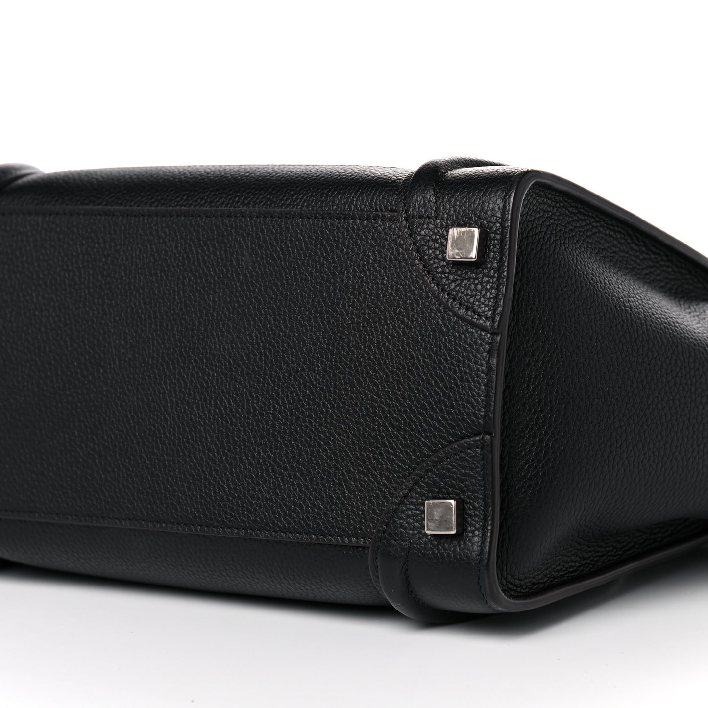 Drummed Calfskin Micro Luggage Black