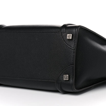 Celine Drummed Calfskin Micro Luggage Black 9 of 12
