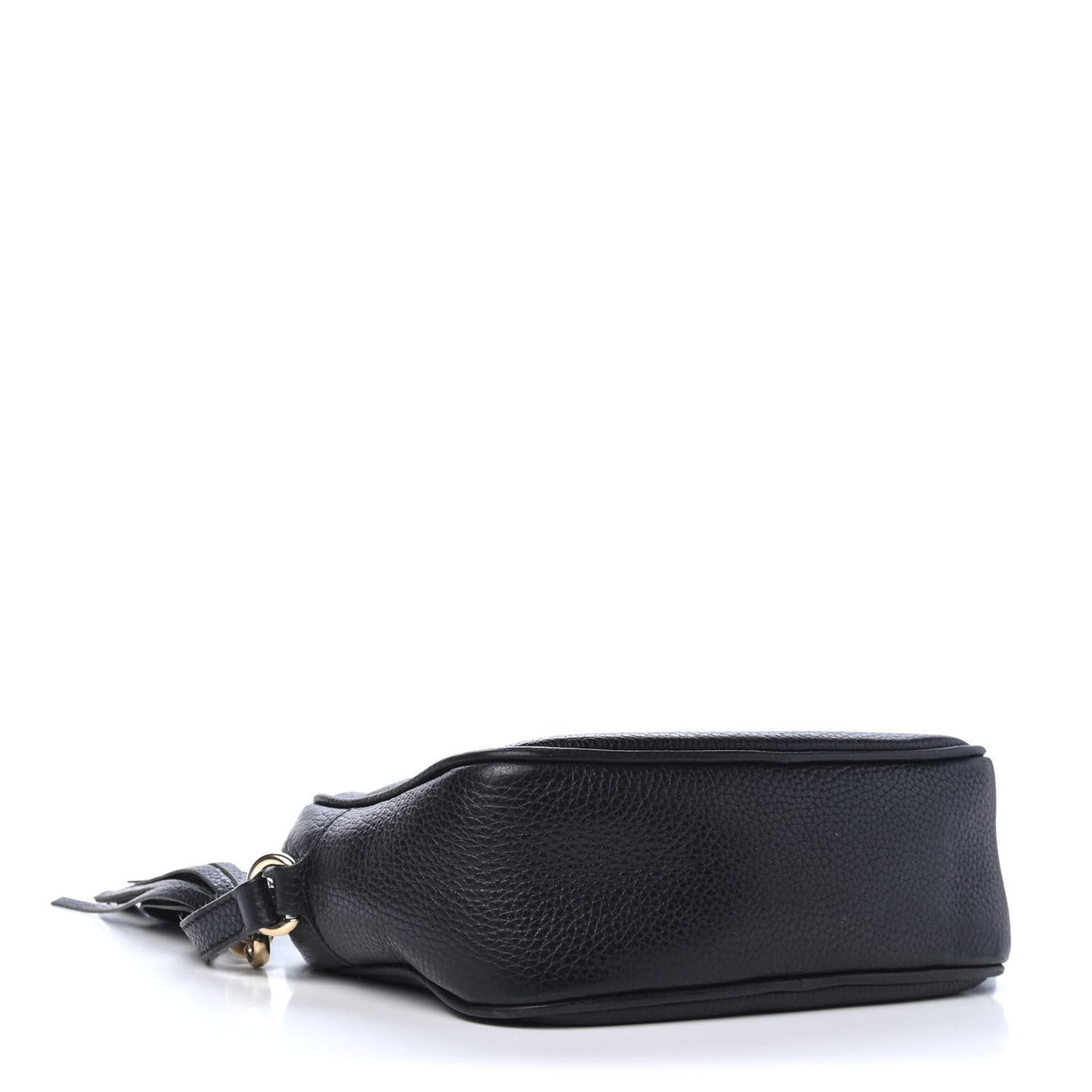 Pebbled Calfskin Small Soho Disco Bag Black