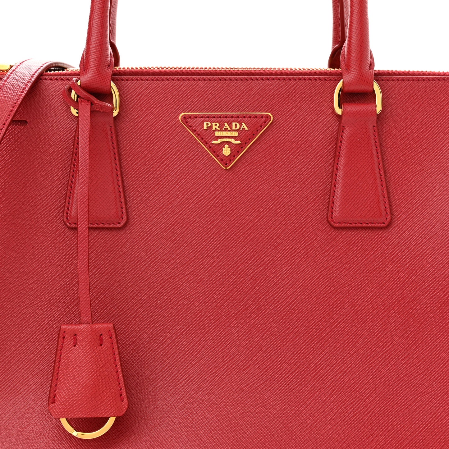 Saffiano Lux Medium Tote Fuoco