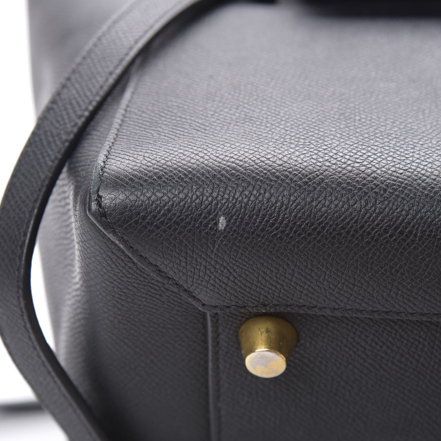 Grained Calfskin Mini Belt Bag Black