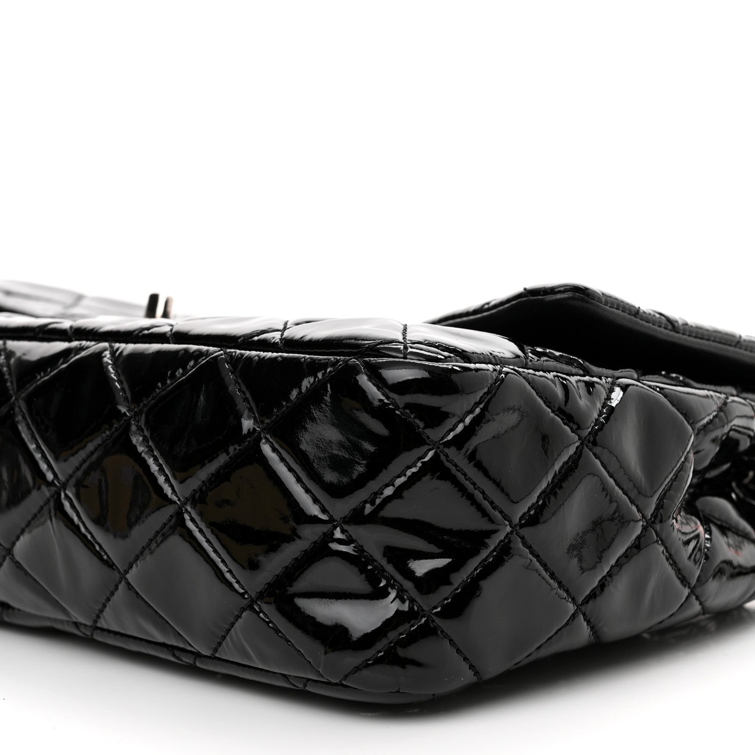 Chanel Patent Quilted Jumbo Single Flap Black 9 of 10
