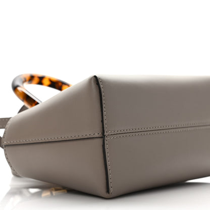 Fendi Vitello King Plexiglass Logo Embossed Mini By The Way Top Handle Boston Bag Tortora 8 of 9