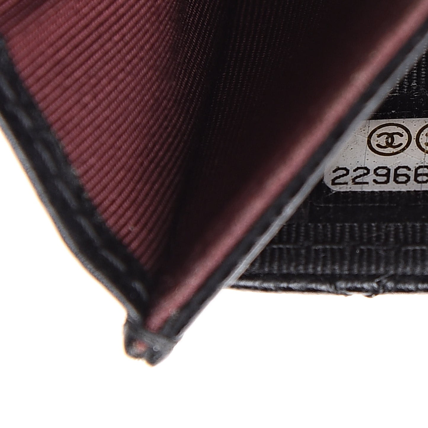 Caviar Quilted Flap Card Holder Black