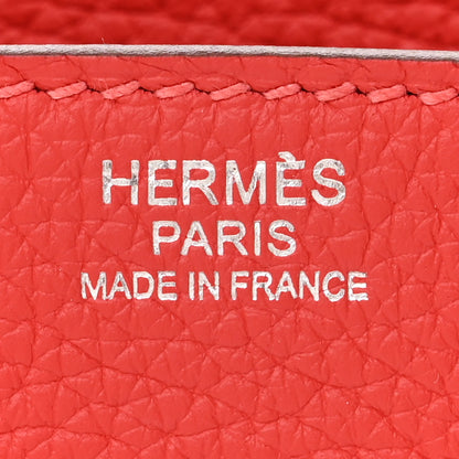 Hermes Taurillon Clemence Birkin 30 Rouge Pivoine 6 of 11