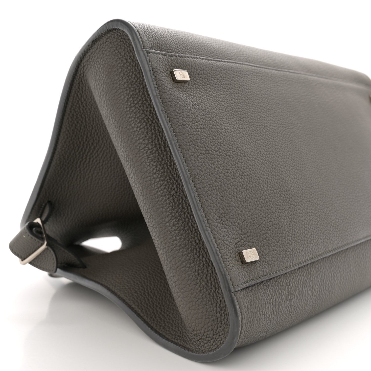 The Row Matte Grained Calfskin Soft Margaux 15 Grey 8 of 14
