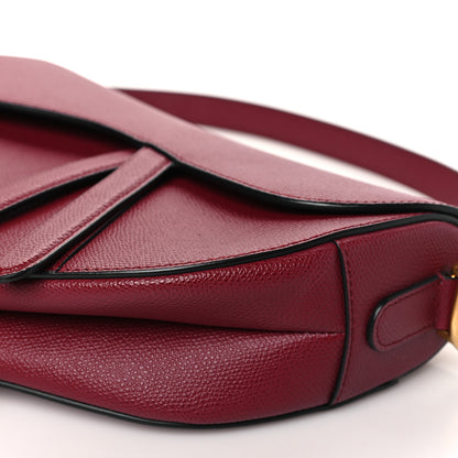 Christian Dior Grained Calfskin Saddle Bag Red 10 of 11