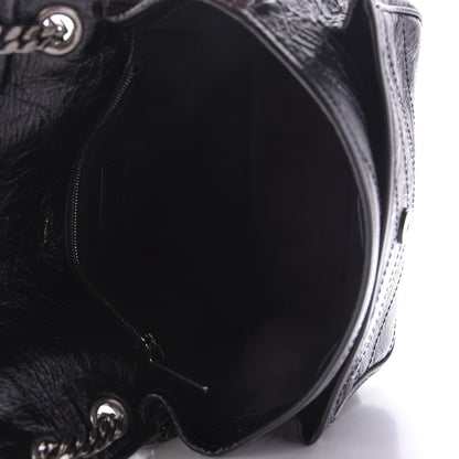 Saint Laurent Crinkled Calfskin Matelasse Monogram Medium Niki Chain Satchel Black 5 of 10