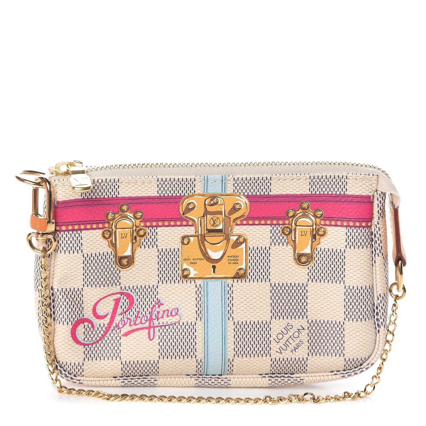 Damier Azur Summer Trunks Newport Beach Mini Pochette Accessories