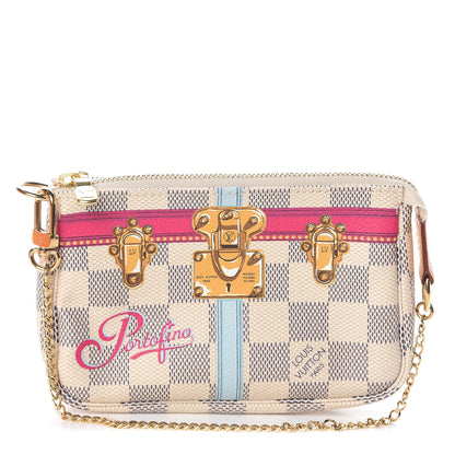 Louis Vuitton Damier Azur Summer Trunks Newport Beach Mini Pochette Accessories 1 of 8
