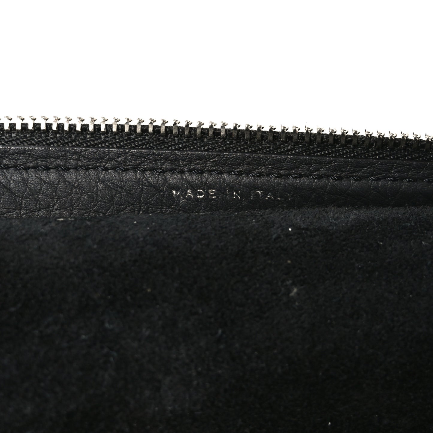 Grained Calfskin Large Slouchy Banana Bag Black