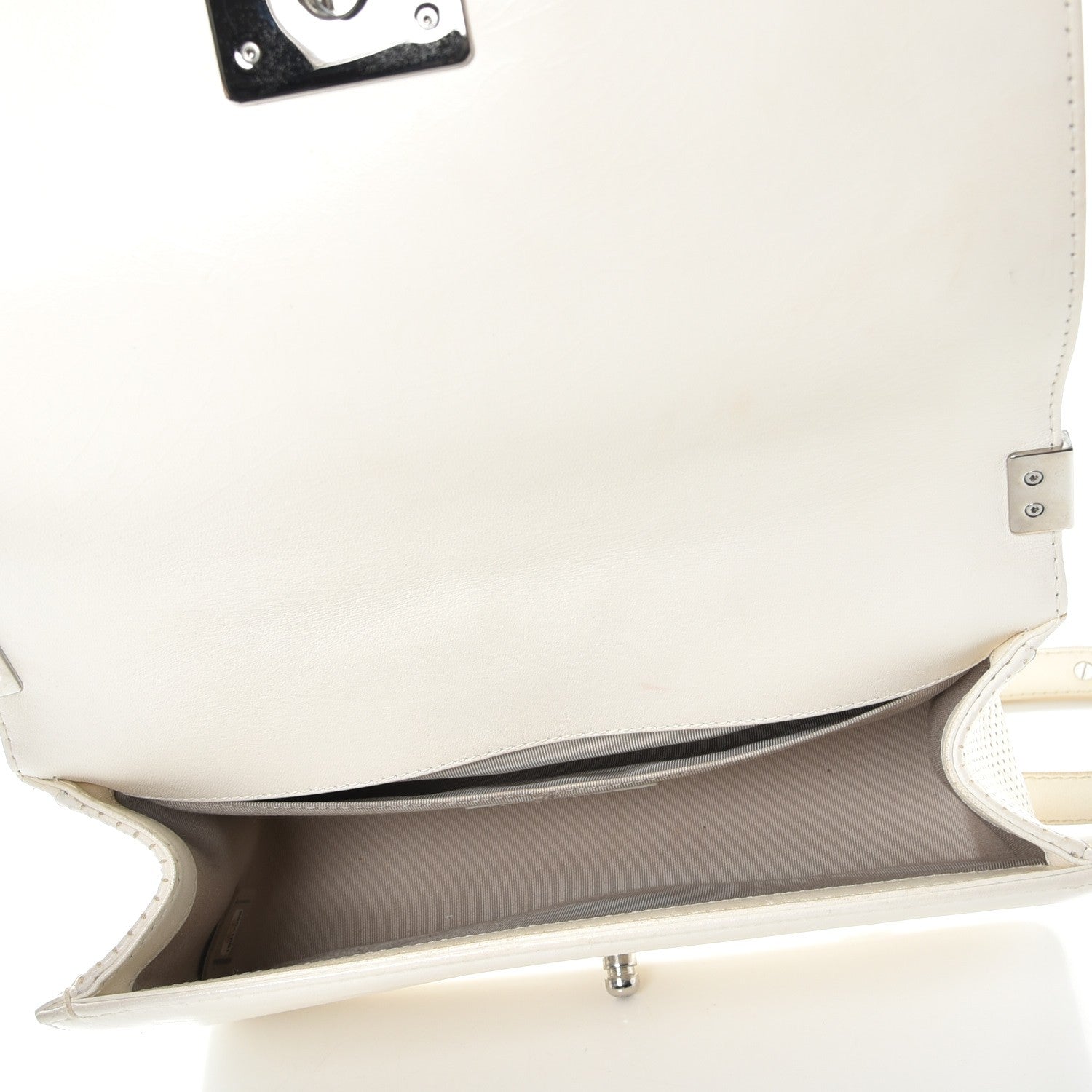 Chanel Lambskin Perforated Medium Boy Flap White 5 of 14