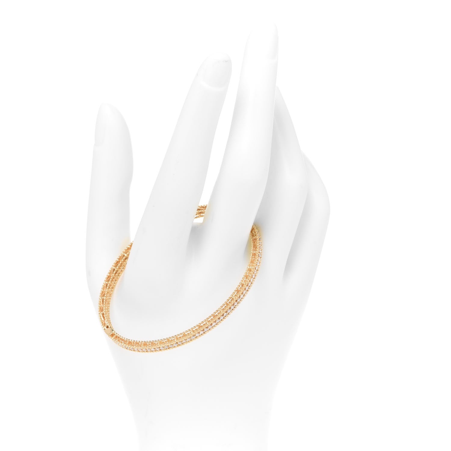 Roberto Coin 18K Yellow Gold Diamond Symphony Diamond Bangle Bracelet 2 of 4