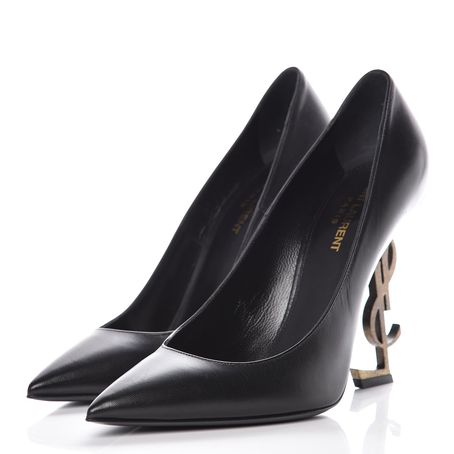 Saint Laurent Calfskin Opyum 100 Pumps 39 Black 3 of 8