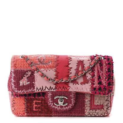 Chanel Tweed Patchwork Medium Single Flap Pink 1 of 13