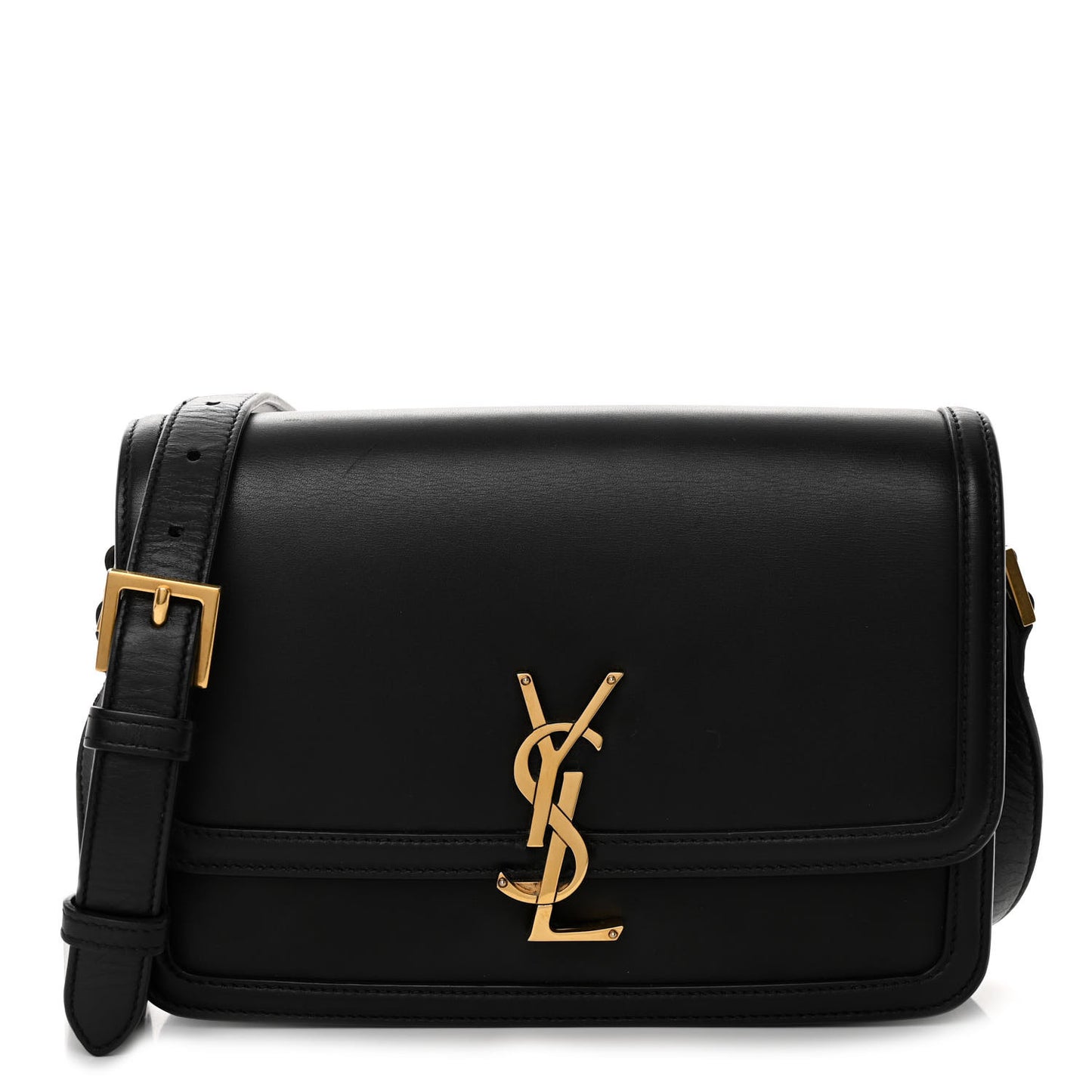 Box Calfskin Monogram Medium Solferino Satchel Black