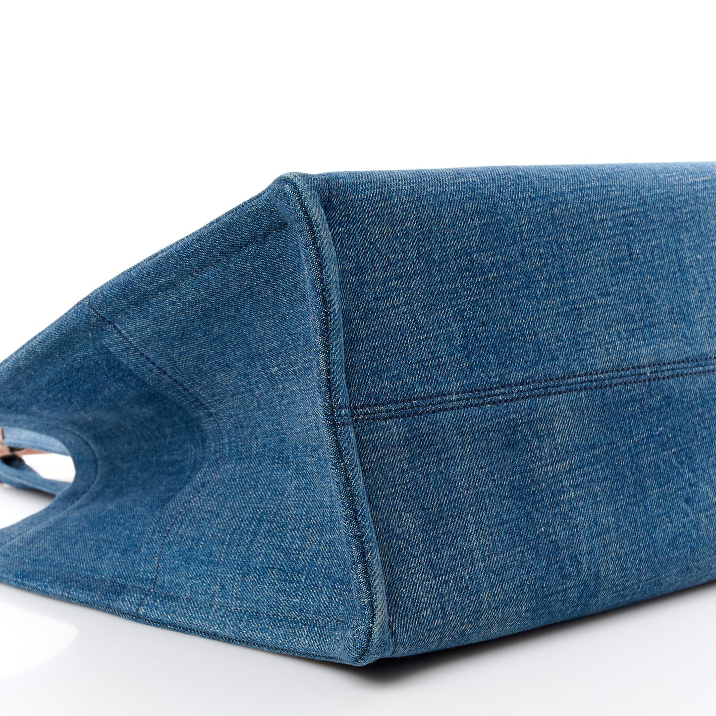 Denim Large Thais Cabas Navy Tan