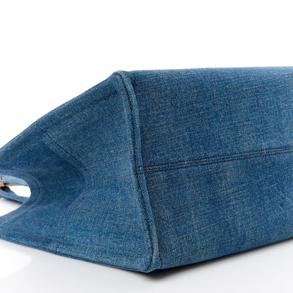 Celine Denim Large Thais Cabas Navy Tan 9 of 10