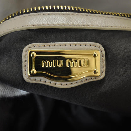 Miu Miu Nappa Shopping Pattina Shoulder Bag Calce 8 of 12