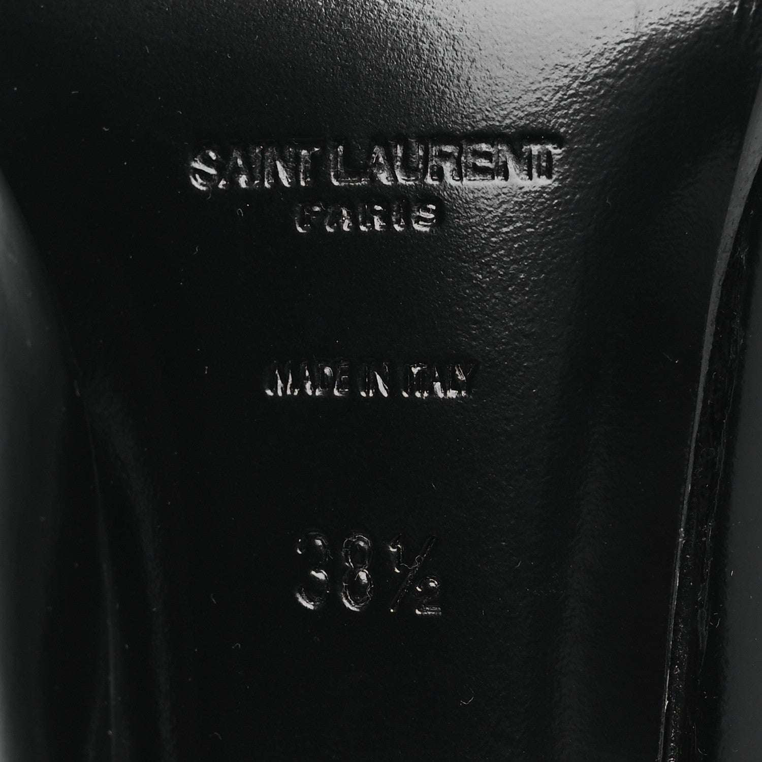 Saint Laurent Vitello Marilyn Nina 95 Knee High Boots 38.5 Black 8 of 11