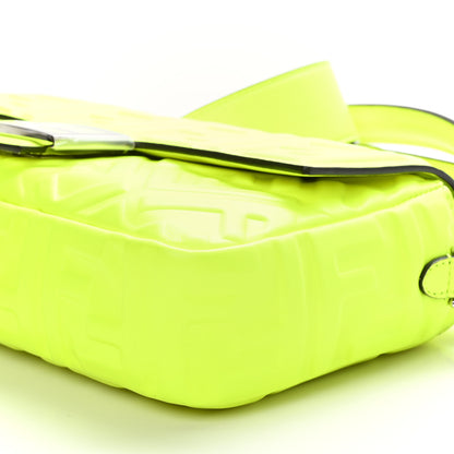 Fendi Nappa FF 1974 Embossed Baguette Yellow Fluo 9 of 10