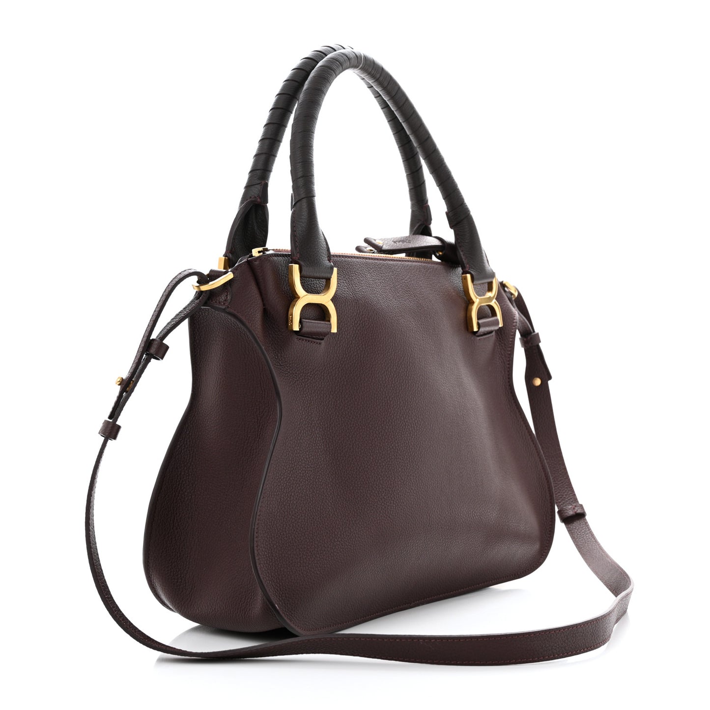 Calfskin Medium Marcie Satchel Deep Violine