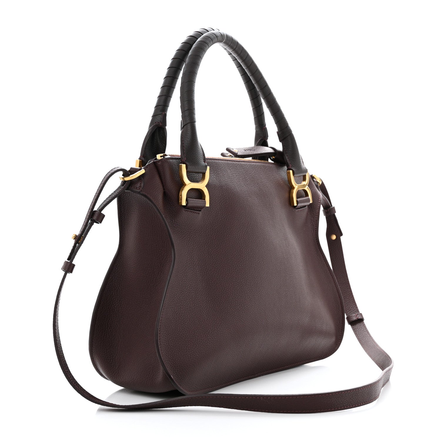 Chloe Calfskin Medium Marcie Satchel Deep Violine 3 of 10