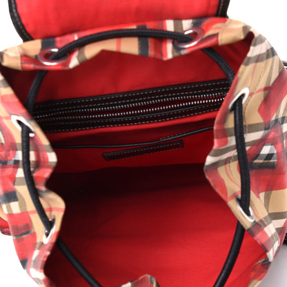 Burberry Vintage Check Graffiti Print Medium Rucksack Backpack Antique Yellow Red 7 of 12