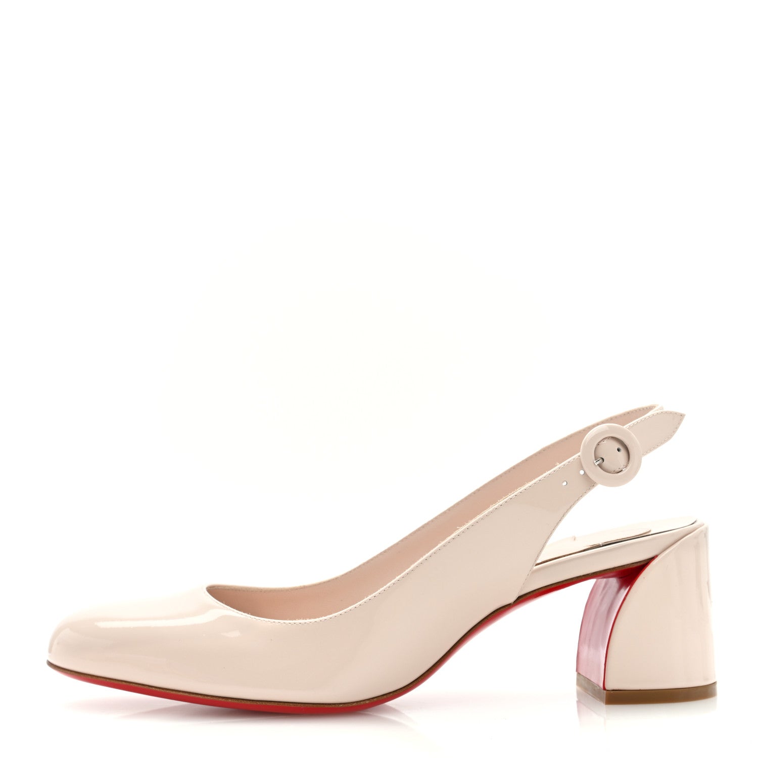 Christian Louboutin Patent So Jane Sling 55 Pump 38.5 Leche 1 of 8