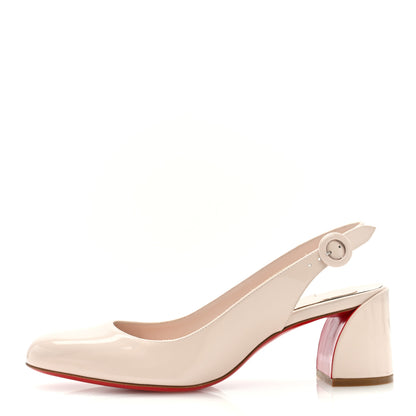 Christian Louboutin Patent So Jane Sling 55 Pump 38.5 Leche 1 of 8