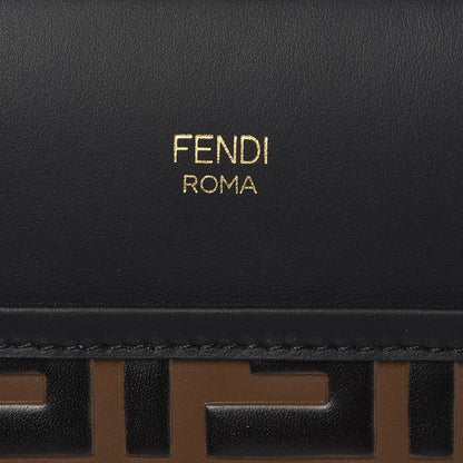 Fendi Vitello Century F is Fendi FF 1974 Embossed Small Runaway Satchel Black Maya 8 of 9