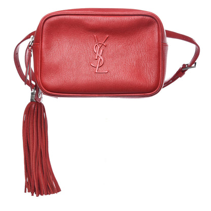 Saint Laurent Lambskin Monogram Lou Belt Bag Red 1 of 9