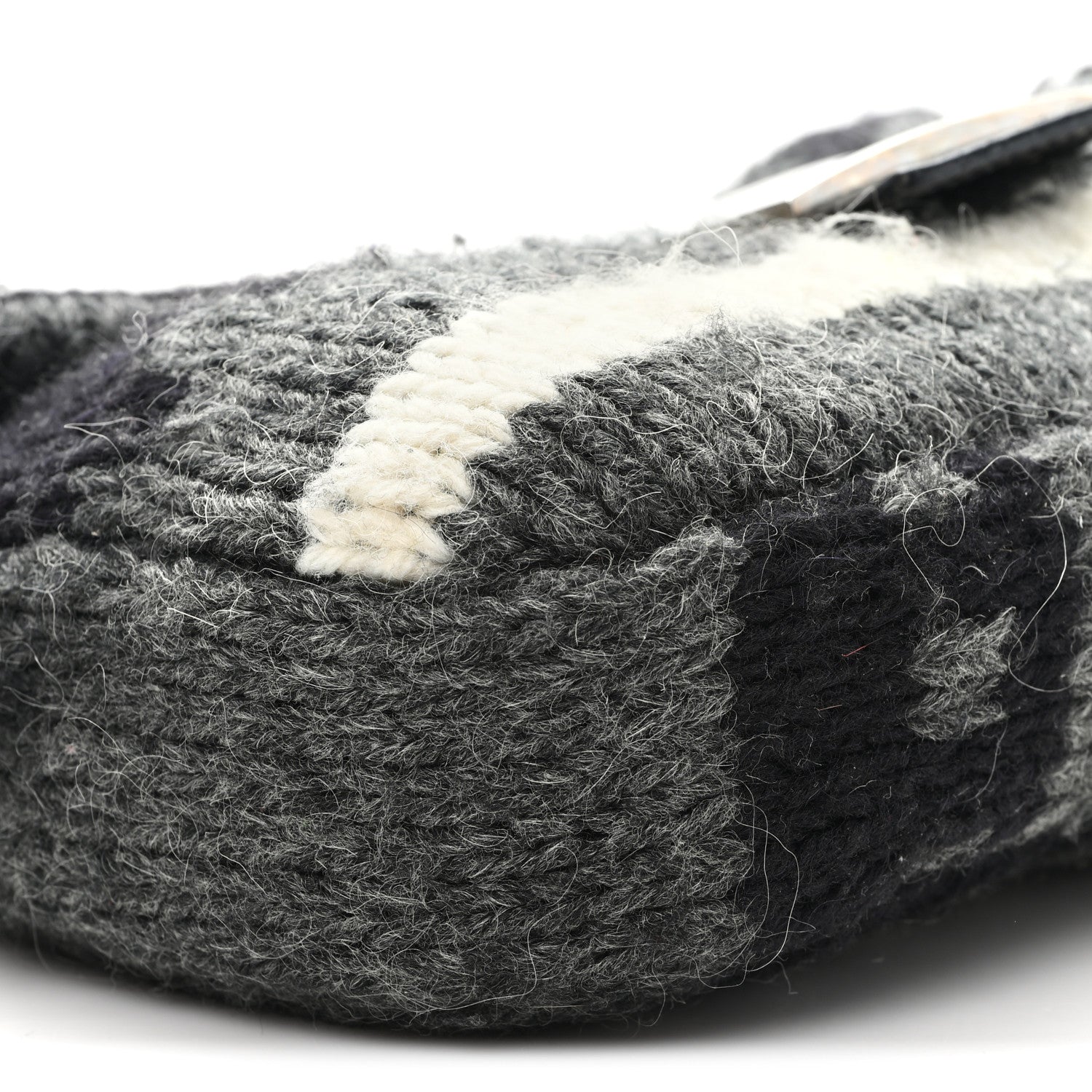 Fendi Wool Knit Baguette Grey 8 of 10