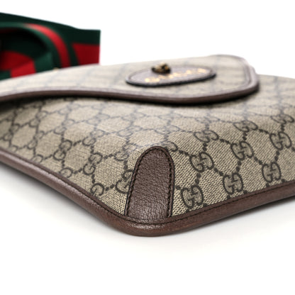 Gucci GG Supreme Monogram Web Medium Neo Vintage Flap Messenger Bag Beige New Acero 10 of 11