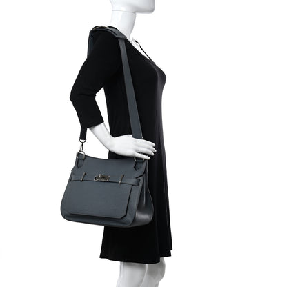 Hermes Taurillon Clemence Jypsiere 31 Bleu Ocean 2 of 12