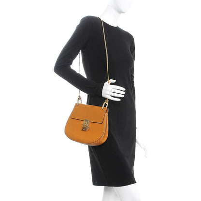 Chloe Grained Lambskin Medium Drew Shoulder Bag Mustard 2 of 10